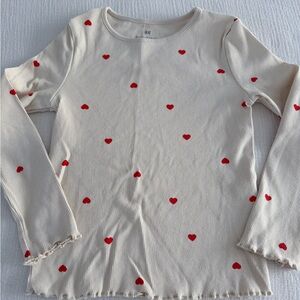 H&M longe sleeve heart ❤️ tee